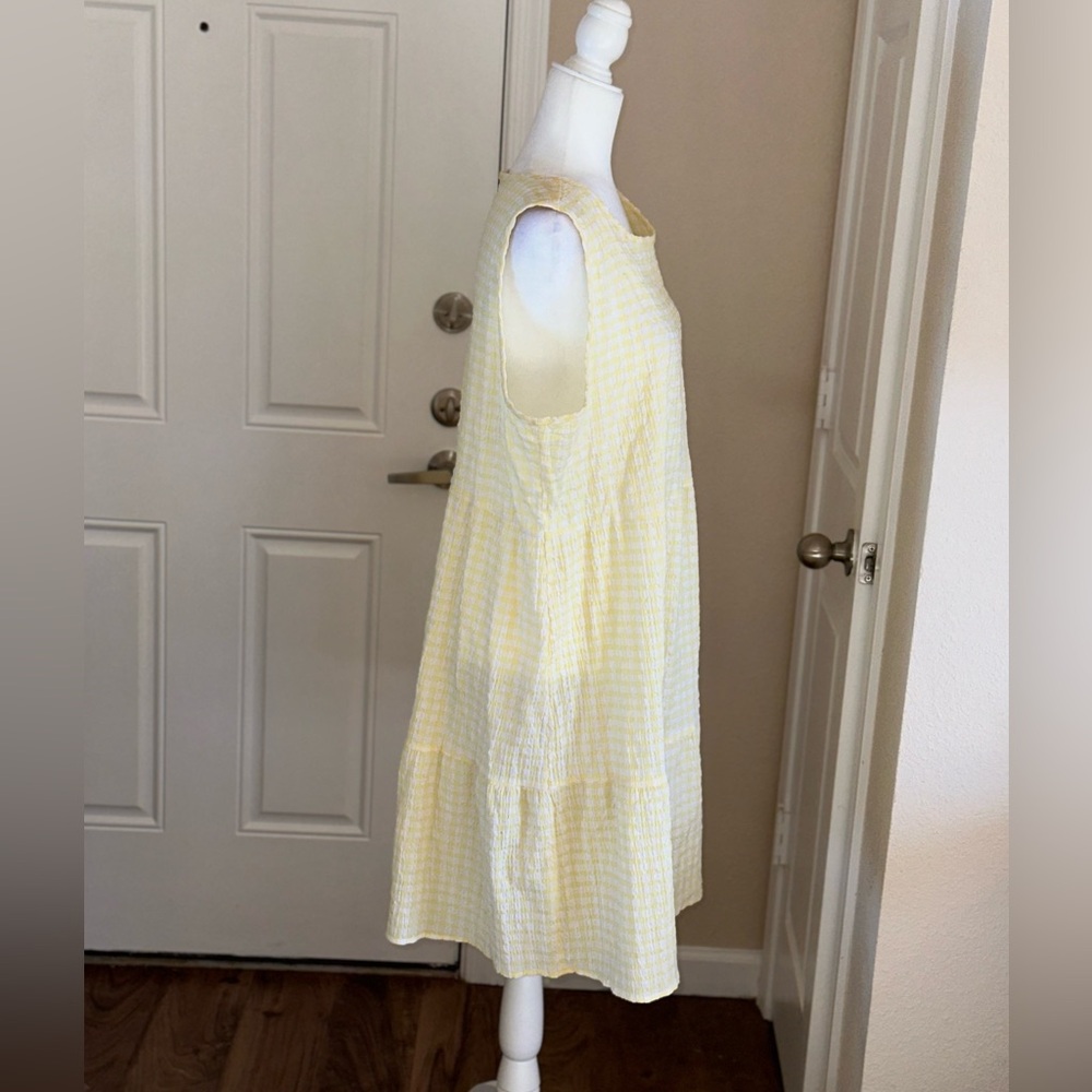 Chloe + Rene Yellow Plaid Dress Size XL - Picture 8 of 11